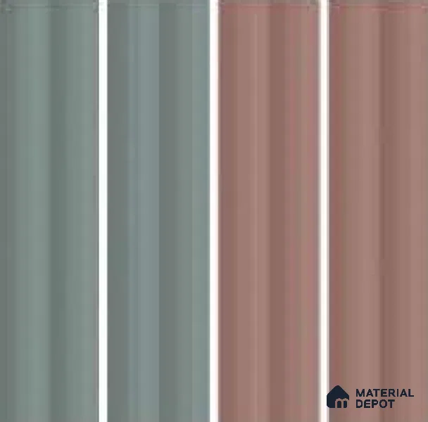 Subway Fluted Wall Tile TL 04963 H Brillo Rustic Earth 12 x 3 inch Ceramic Matte Finish - 6.5 mm | Suitable for Highlighter Walls, Foyer, Bathroom, Kitchen Wall & Backsplashes (Sample)