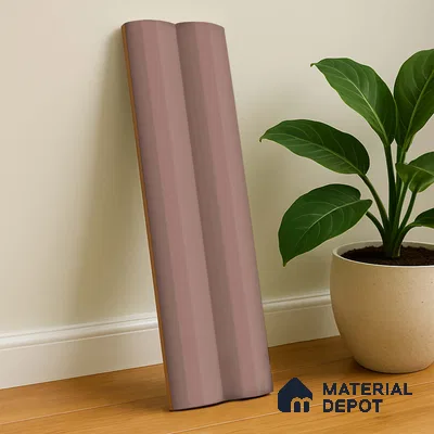 Subway Fluted Wall Tile TL 04963 H Brillo Rustic Earth 12 x 3 inch Ceramic Matte Finish - 6.5 mm | Suitable for Highlighter Walls, Foyer, Bathroom, Kitchen Wall & Backsplashes (Sample)
