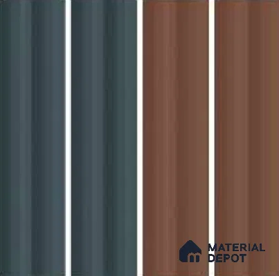 Subway Fluted Wall Tile TL 04963 J Brillo Cedar Bark 12 x 3 inch Ceramic Matte Finish - 6.5 mm | Suitable for Highlighter Walls, Foyer, Bathroom, Kitchen Wall & Backsplashes (Sample)