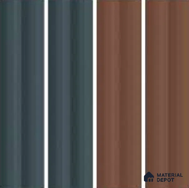 Subway Fluted Wall Tile TL 04963 J Brillo Cedar Bark 12 x 3 inch Ceramic Matte Finish - 6.5 mm | Suitable for Highlighter Walls, Foyer, Bathroom, Kitchen Wall & Backsplashes (Sample)