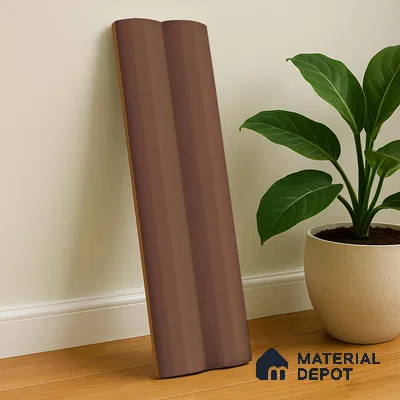 Subway Fluted Wall Tile TL 04963 J Brillo Cedar Bark 12 x 3 inch Ceramic Matte Finish - 6.5 mm | Suitable for Highlighter Walls, Foyer, Bathroom, Kitchen Wall & Backsplashes (Sample)