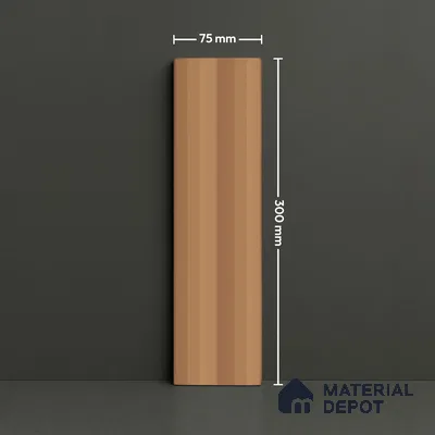 Subway Fluted Wall Tile TL 04963 Brillo Mellow Yellow 12 x 3 inch Ceramic Matte Finish - 6.5 mm | Suitable for Highlighter Walls, Foyer, Bathroom, Kitchen Wall & Backsplashes