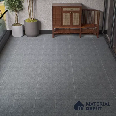 Parking Floor Tile TL 02330 B Dark 16 x 16 inch Vitrified Anti Skid Matte Finish Heavy Duty Tile - 12 mm | Suitable For Bathroom, Heavy Traffic Areas | Pattern Alignment May Vary | 2-3 mm Spacer is Mandatory