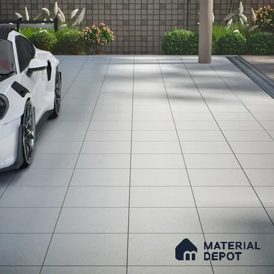 Parking Floor Tile TL 02330 A Light 16 x 16 inch Vitrified Anti Skid Matte Finish Heavy Duty Tile - 12 mm | Suitable For Outdoor, Heavy Traffic Areas | Pattern Alignment May Vary | 2-3 mm Spacer is Mandatory