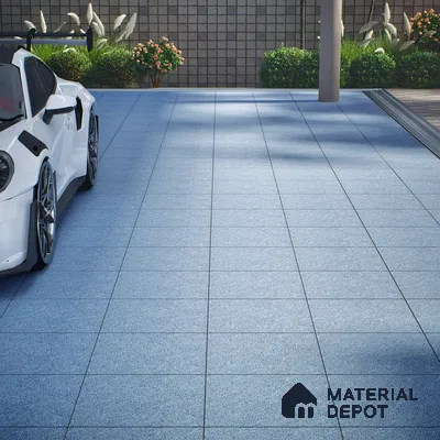 Parking Floor Tile TL 02331 B Dark 16 x 16 inch Vitrified Anti Skid Matte Finish Heavy Duty Tile - 12 mm | Suitable For Bathroom, Balcony, Heavy Traffic Areas | Pattern Alignment May Vary | 2-3 mm Spacer is Mandatory