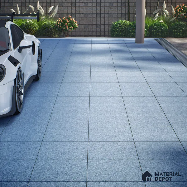 Parking Floor Tile TL 02331 B Dark 16 x 16 inch Vitrified Anti Skid Matte Finish Heavy Duty Tile - 12 mm | Suitable For Bathroom, Balcony, Heavy Traffic Areas | Pattern Alignment May Vary | 2-3 mm Spacer is Mandatory