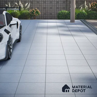 Parking Floor Tile TL 02331 A Light 16 x 16 inch Vitrified Anti Skid Matte Finish Heavy Duty Tile - 12 mm | Suitable For Bathroom, Heavy Traffic Areas | Pattern Alignment May Vary | 2-3 mm Spacer is Mandatory