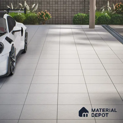 Parking Floor Tile TL 02332 A Light 16 x 16 inch Vitrified Anti Skid Matte Finish Heavy Duty Tile - 12 mm | Suitable For Bathroom, Heavy Traffic Areas | Pattern Alignment May Vary | 2-3 mm Spacer is Mandatory