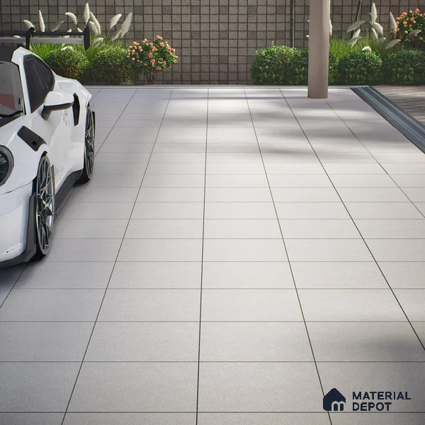 Parking Floor Tile TL 02332 A Light 16 x 16 inch Vitrified Anti Skid Matte Finish Heavy Duty Tile - 12 mm | Suitable For Bathroom, Heavy Traffic Areas | Pattern Alignment May Vary | 2-3 mm Spacer is Mandatory