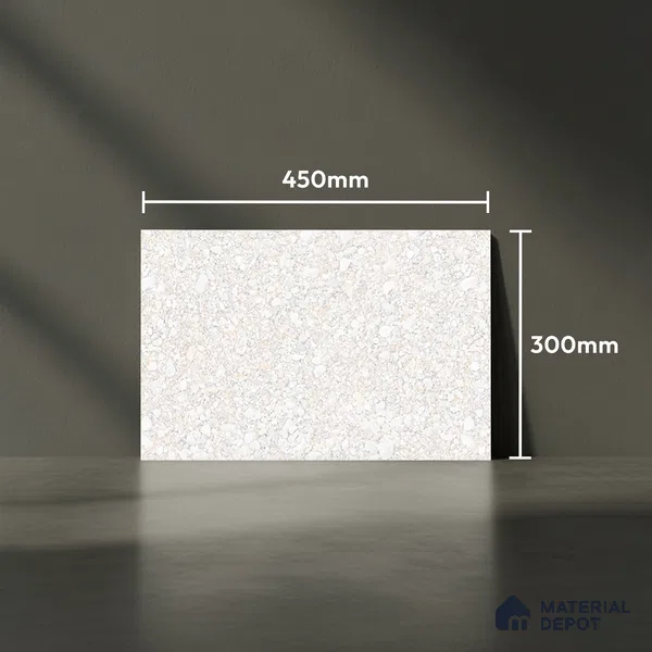 Stone Wall Tile TL 02422 A Light Bisque Cream 18 x 12 inch Glossy Finish Ceramic Wall Tile - 7 mm
