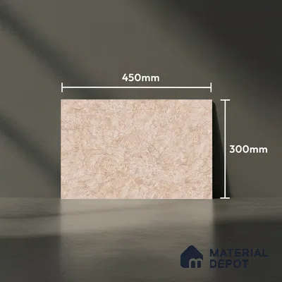 TL 03714 C Dark Butter Cream 18 x 12 inch Glossy Finish Ceramic Wall Tile - 7 mm