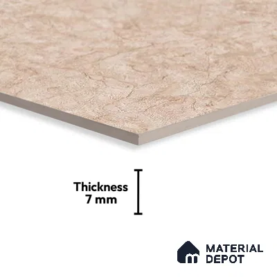 TL 03714 C Dark Butter Cream 18 x 12 inch Glossy Finish Ceramic Wall Tile - 7 mm