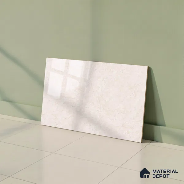 Marble Wall Tile TL 03714 Light Butterscotch Cream 18 x 12 inch Glossy Finish Ceramic Tile - 7 mm