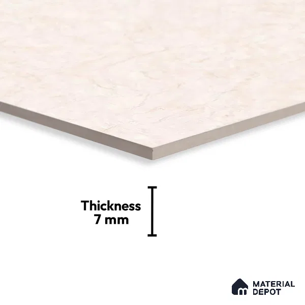 Marble Wall Tile TL 03714 Light Butterscotch Cream 18 x 12 inch Glossy Finish Ceramic Tile - 7 mm