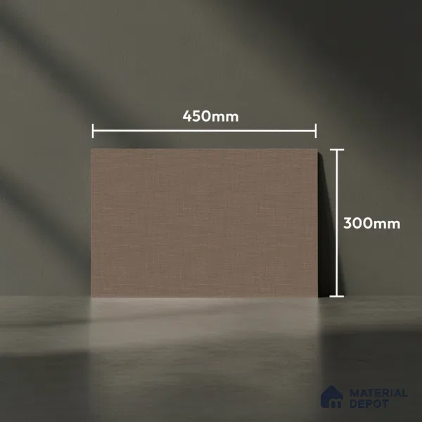 TL 02419 C Dark Brown 18 x 12 inch Glossy Finish Ceramic Wall Tile - 7 mm