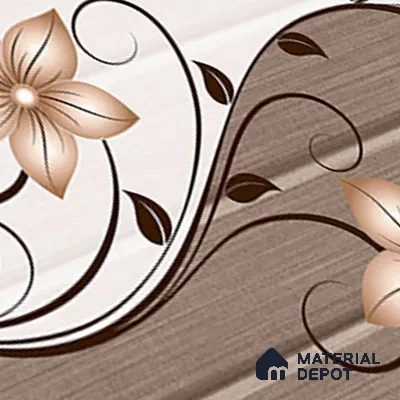 TL 02420 C Highlighter Brown & Cream 18 x 12 inch Glossy Finish Ceramic Wall Tile - 7 mm