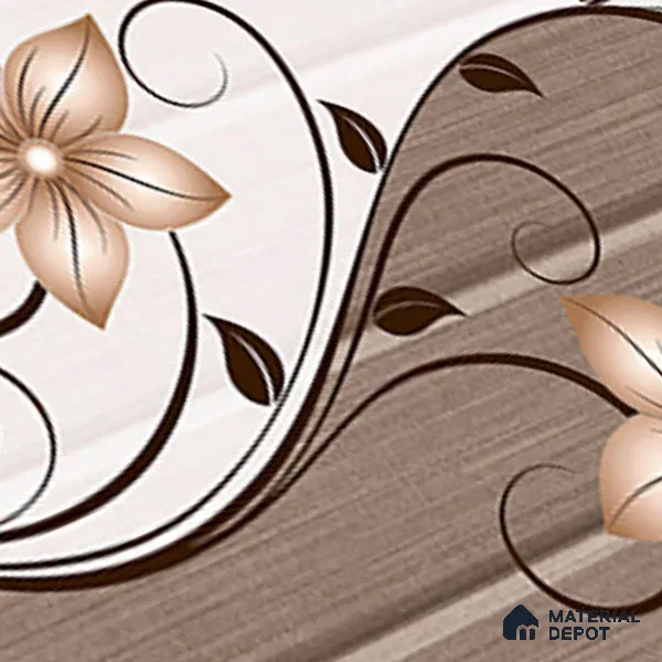 TL 02420 C Highlighter Brown & Cream 18 x 12 inch Glossy Finish Ceramic Wall Tile - 7 mm