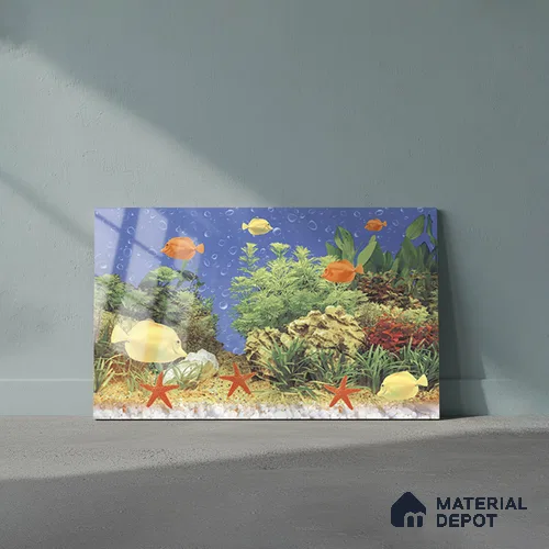 TL 02434 C Highlighter 2 Marine Blue & Green 18 x 12 inch Glossy Finish Ceramic Wall Tile - 7 mm