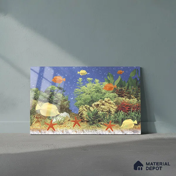 TL 02434 C Highlighter 2 Marine Blue & Green 18 x 12 inch Glossy Finish Ceramic Wall Tile - 7 mm
