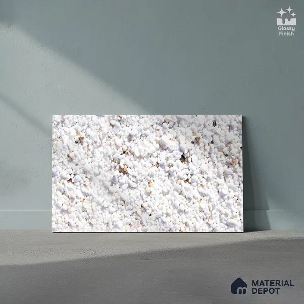 TL 02434 D Dark Ice White 18 x 12 inch Glossy Finish Ceramic Wall Tile - 7 mm