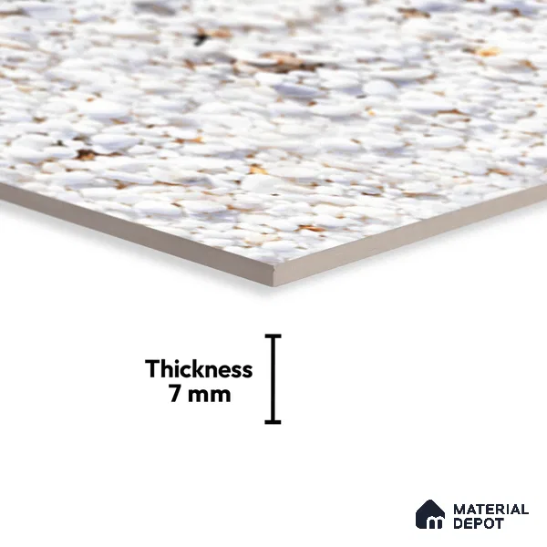 TL 02434 D Dark Ice White 18 x 12 inch Glossy Finish Ceramic Wall Tile - 7 mm