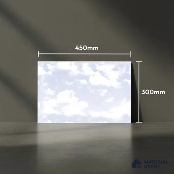 TL 02434 A Light Sky Blue 18 x 12 inch Glossy Finish Ceramic Wall Tile - 7 mm