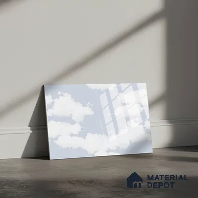 TL 02435 A Light Sky Blue & White 18 x 12 inch Glossy Finish Ceramic Wall Tile - 7 mm