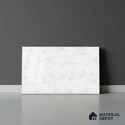 Patterned Wall Tile TL 01770 A Light Undyed White 18 x 12 inch Glossy Finish Ceramic Tile - 7 mm
