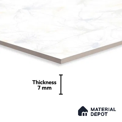 Patterned Wall Tile TL 01770 A Light Undyed White 18 x 12 inch Glossy Finish Ceramic Tile - 7 mm