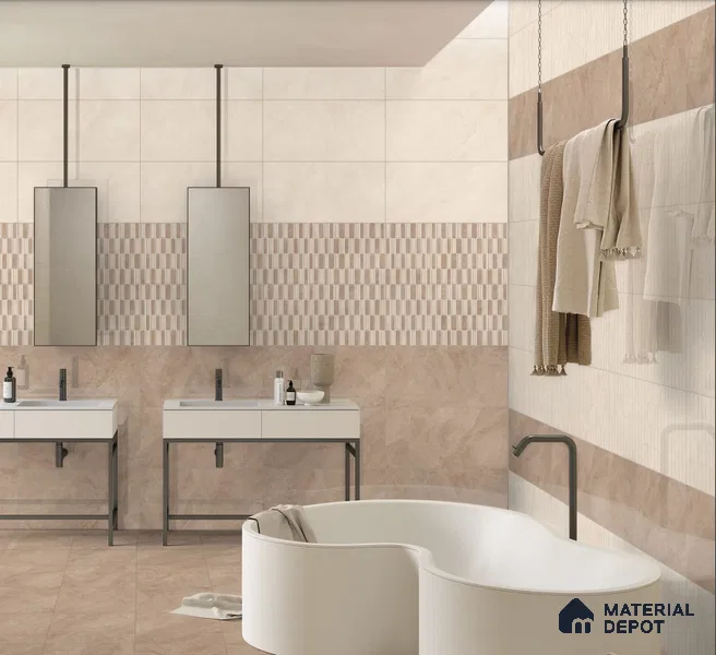 Kitchen Wall Tile TL 05388 Bistro Mosa Crema Light 2 ft x 1 ft Ceramic Glossy Finish - 9 mm | Suitable For Kitchen, Bathroom Walls and Backsplashes (Sample)