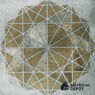 Moroccan Wall & Floor Tile TL 00890 B Liner Grey Decor 2 ft x 2 ft Carving Matte Finish Vitrified Tile - 9 mm | Suitable For Kitchen, Bathroom, Dining Area | Please Expect a Slight Variation of Pattern (Sample)