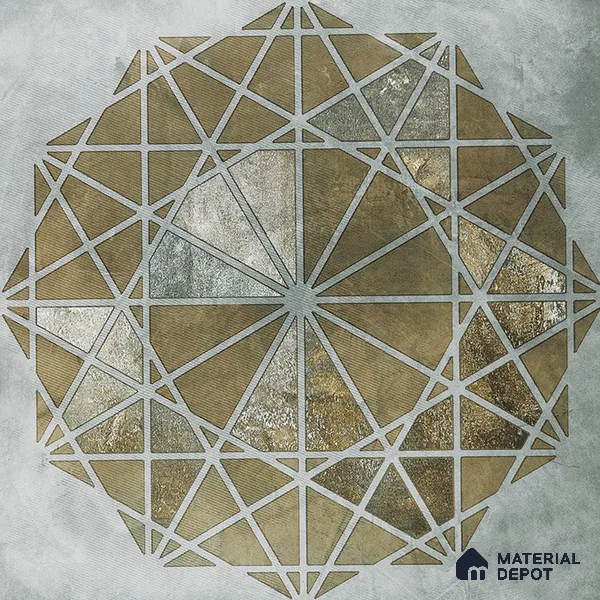 Moroccan Wall & Floor Tile TL 00890 B Liner Grey Decor 2 ft x 2 ft Carving Matte Finish Vitrified Tile - 9 mm | Suitable For Kitchen, Bathroom, Dining Area | Please Expect a Slight Variation of Pattern (Sample)