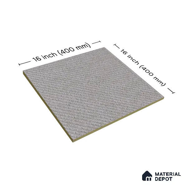 TL 07584 Liner Gris 16 x 16 inch Anti Skid Matte Finish Vitrified Floor Tile - 12 mm | Pattern Alignment May Vary | 2-3 mm Spacer is Mandatory