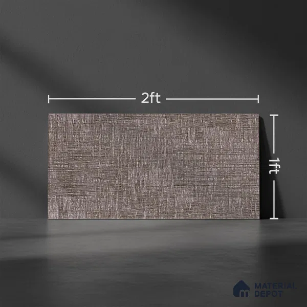 TL 02453 C Brown Dark 2 ft x 1 ft Glossy Finish Ceramic Wall Tile - 6 mm (Sample)