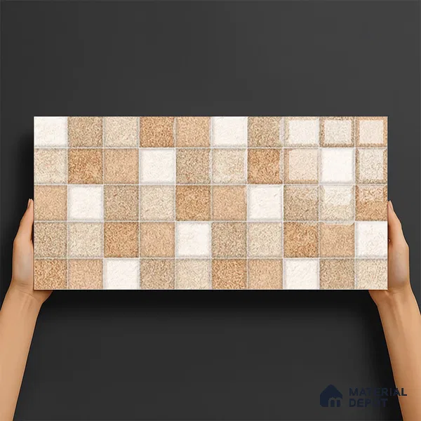 TL 02456 B Earth Brown Highlighter 2 ft x 1 ft Glossy Finish Ceramic Wall Tile - 6 mm (Sample)