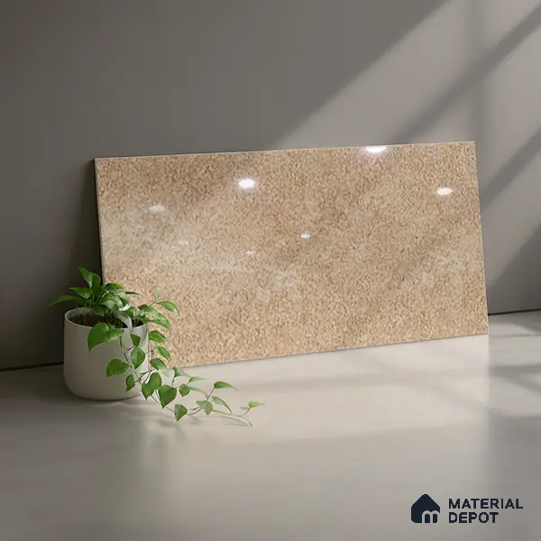 TL 02456 C Earth Brown Dark 2 ft x 1 ft Glossy Finish Ceramic Wall Tile - 6 mm