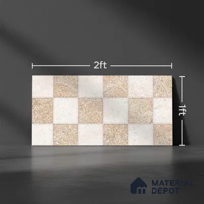 TL 02417 Chocolate Brown Highlighter 1 2 ft x 1 ft Glossy Finish Ceramic Wall Tile - 6 mm (Sample)
