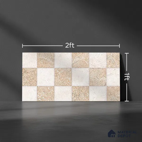 TL 02417 Chocolate Brown Highlighter 1 2 ft x 1 ft Glossy Finish Ceramic Wall Tile - 6 mm (Sample)