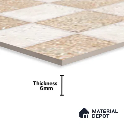 TL 02417 Chocolate Brown Highlighter 1 2 ft x 1 ft Glossy Finish Ceramic Wall Tile - 6 mm (Sample)