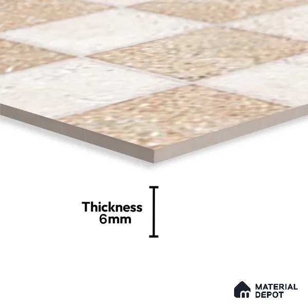 TL 02417 Chocolate Brown Highlighter 1 2 ft x 1 ft Glossy Finish Ceramic Wall Tile - 6 mm (Sample)