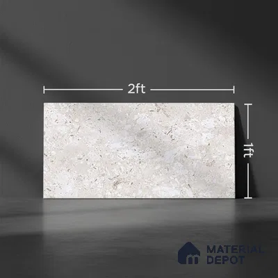 TL 02461 C Silver Dark 2 ft x 1 ft Glossy Finish Ceramic Wall Tile - 6 mm (Sample)