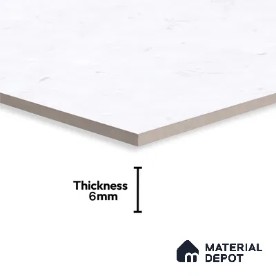Marble Wall Tile TL 02461 A Cotton White Light 2 ft x 1 ft Glossy Finish Ceramic Tile - 6 mm (Sample)