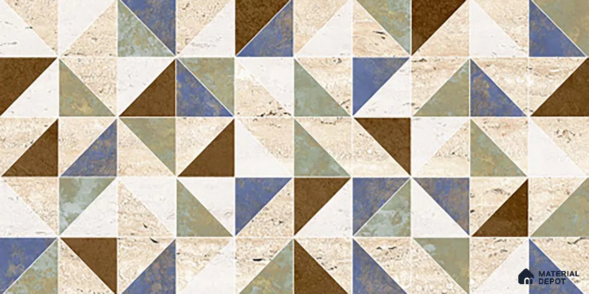 Patterned Wall Tile TL 02465 C Cream Alabaster Highlighter 2 ft x 1 ft Glossy Finish Ceramic Tile - 6 mm | Please Expect a Slight Variation of Pattern (Sample)