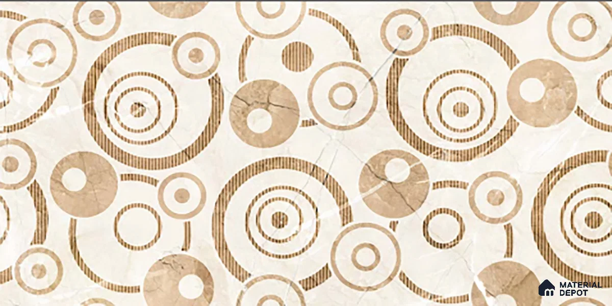 TL 02454 B Brown Champagne Highlighter 2 ft x 1 ft Glossy Finish Ceramic Wall Tile - 6 mm (Sample)