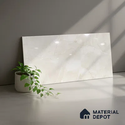 TL 02454 A Cream Light 2 ft x 1 ft Glossy Finish Ceramic Wall Tile - 6 mm (Sample)