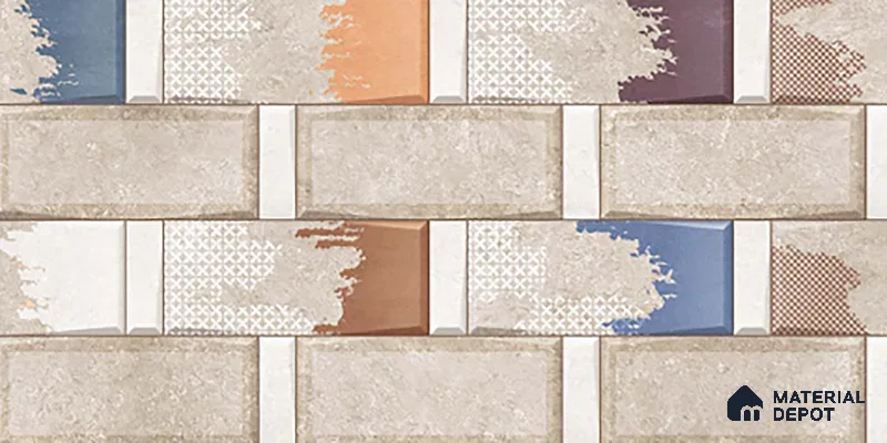 Highlighter Wall Tile TL 02462 B Brown Dun 2 ft x 1 ft Glossy Finish Ceramic Tile - 6 mm | Suitable For Kitchen, Bathroom & Accent/Feature Wall