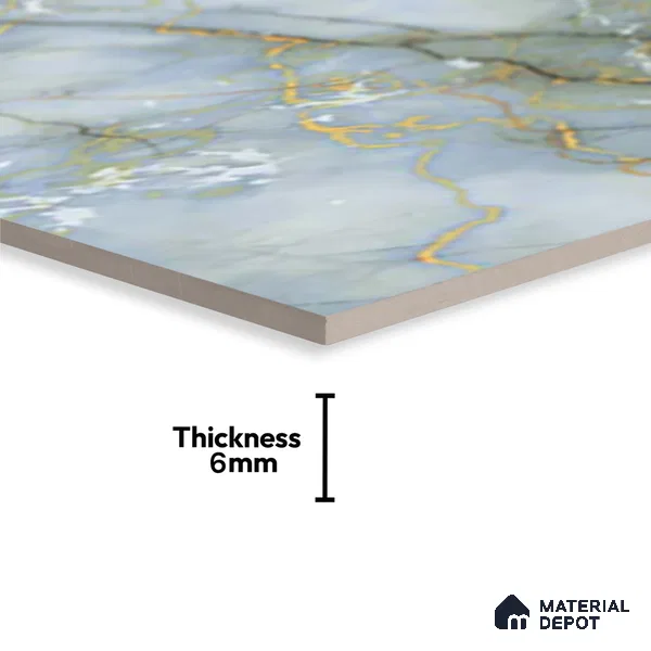 TL 02460 C Ash Grey Dark 2 ft x 1 ft Glossy Finish Ceramic Wall Tile - 6 mm (Sample)