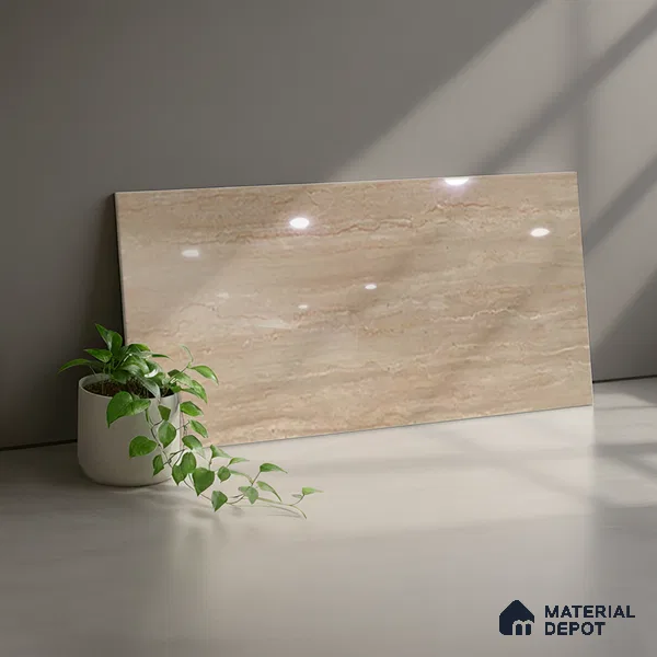 TL 02455 C Oragnic Brown Dark 2 ft x 1 ft Glossy Finish Ceramic Wall Tile - 6 mm