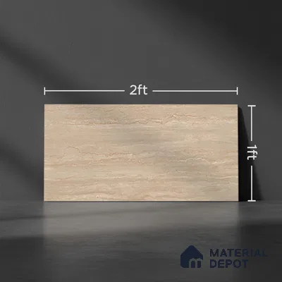TL 02455 C Oragnic Brown Dark 2 ft x 1 ft Glossy Finish Ceramic Wall Tile - 6 mm