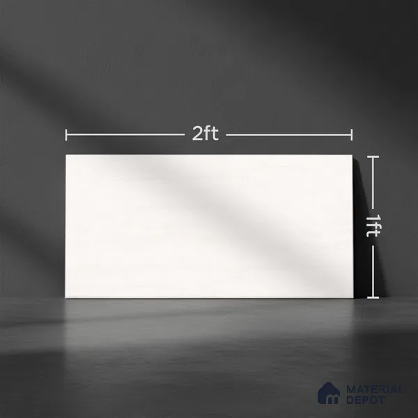 TL 02455 A Marshmallow Cream Light 2 ft x 1 ft Glossy Finish Ceramic Wall Tile - 6 mm (Sample)